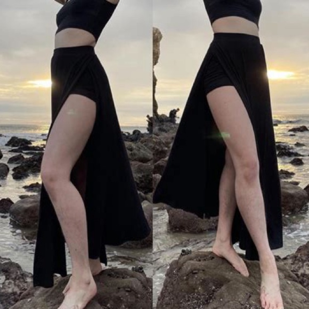 Foxblood Darla Maxi Skirt With Built in Shorts XS